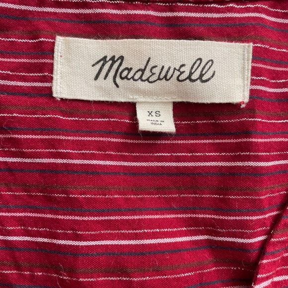 Madewell Swingy Peasant Top in Metallic Stripe XS - Picture 4 of 11
